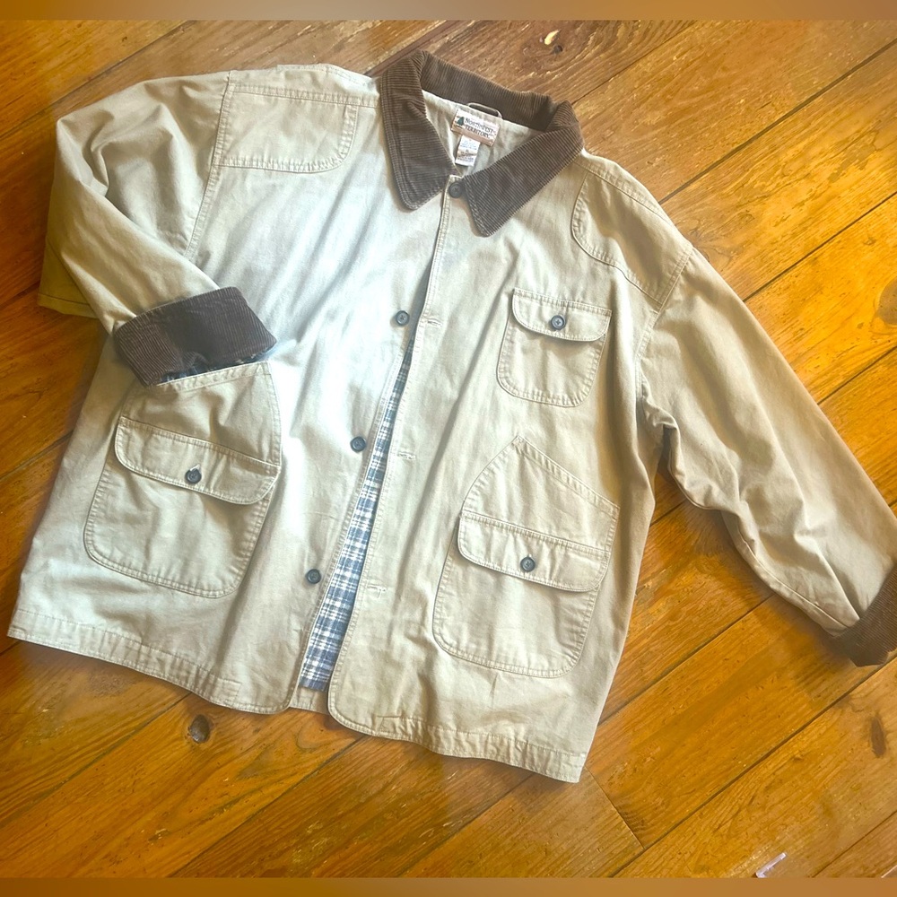 Vintage Flannel Lined Barn Coat with Corduroy Trim XL Northwest Territory